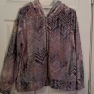 Sportelle Pink and Purple Bomber Jacket with Chevron Pattern